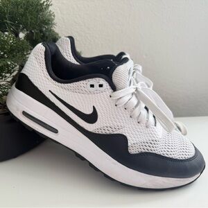 Nike Air Max 1 golf men’s ⛳️ Men's Athletic Sneakers White and Black Low-Top